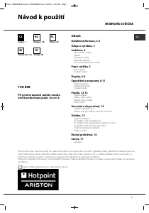 Návod Hotpoint TCD 83B Sušička