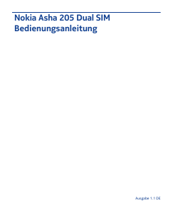 Bedienungsanleitung Nokia Asha 205 Handy