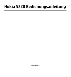 Bedienungsanleitung Nokia 5228 Handy
