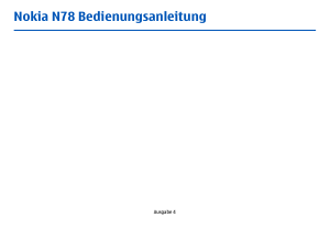 Bedienungsanleitung Nokia N78 Handy