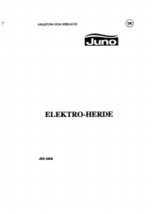 Bedienungsanleitung Juno JES4000 Herd