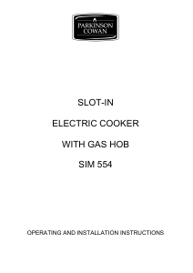 Manual Parkinson Cowan SIM554BKN Range