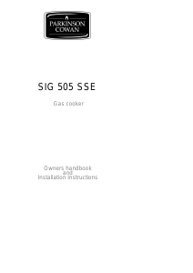 Manual Parkinson Cowan SIG505SSEL Range