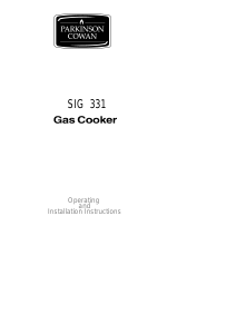 Handleiding Parkinson Cowan SIG331WN Fornuis