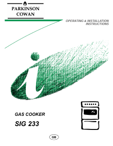 Manual Parkinson Cowan SIG233B Range