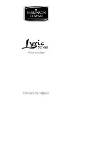 Handleiding Parkinson Cowan L50GSWL Lyric Fornuis