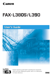 Manual Canon FAX-L390 Fax Machine