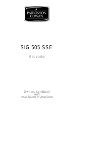 Handleiding Parkinson Cowan SIG505SSEN Fornuis