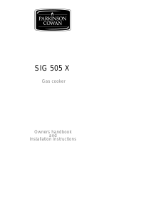 Manual Parkinson Cowan SIG505XN Range