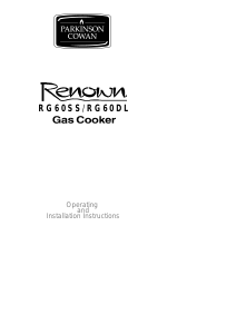 Manual Parkinson Cowan RG60DLGRN Renown Range
