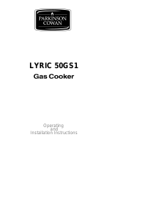 Manual Parkinson Cowan L50GS1BN Lyric Range