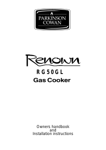 Handleiding Parkinson Cowan RG50GLGRN Renown Fornuis