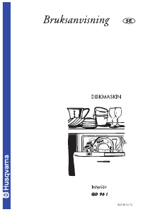 Bruksanvisning Husqvarna QD96I Diskmaskin