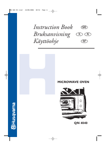 Manual Husqvarna QN4040A Microwave