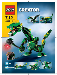 Manuale Lego set 4894 Creator Creature mitiche