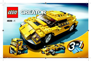 Bruksanvisning Lego set 4939 Creator Häftiga bilar