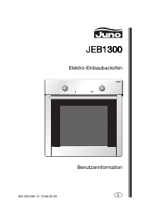 Bedienungsanleitung Juno JEB1300S Backofen