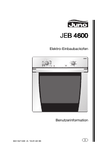 Bedienungsanleitung Juno JEB4600W Backofen