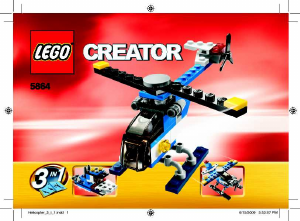 Manuale Lego set 5864 Creator Mini elicottero