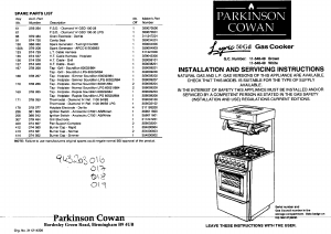 Manual Parkinson Cowan L50GDWL Lyric Range