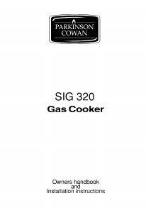 Manual Parkinson Cowan SIG320WL Sonata Range