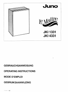 Manual Juno-Le Maitre JKI1331 Refrigerator