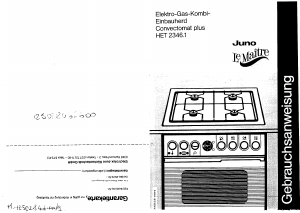 Bedienungsanleitung Juno-Le Maitre HET2346.1 Herd