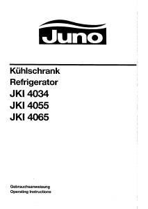 Bedienungsanleitung Juno JKI4055 Kühlschrank