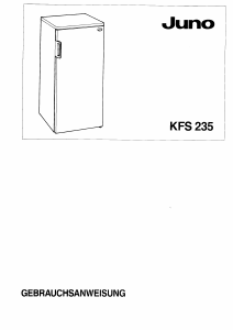 Bedienungsanleitung Juno KFS235 Kühlschrank