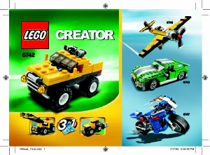 Bruksanvisning Lego set 6742 Creator Miniterrängbil