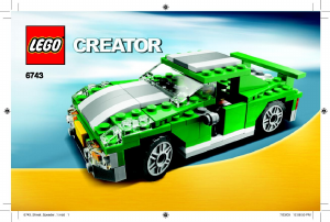 Manuale Lego set 6743 Creator Street speeder