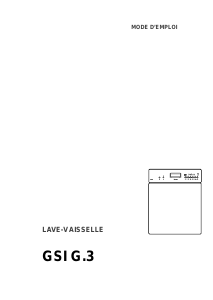 Mode d’emploi Therma GSI G.3 Lave-vaisselle