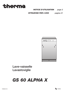 Mode d’emploi Therma GSI 60 ALPHA X Lave-vaisselle