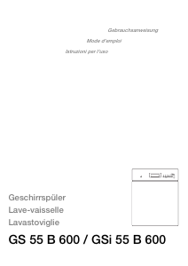 Bedienungsanleitung Therma GS 55 B 600 Geschirrspüler