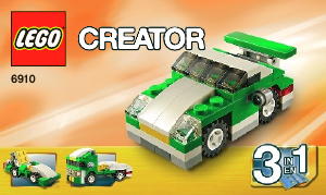 Brugsanvisning Lego set 6910 Creator Minisportsvogn