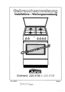 Bedienungsanleitung Juno JGS4105W Herd