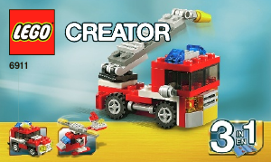 Handleiding Lego set 6911 Creator Mini brandweerwagen