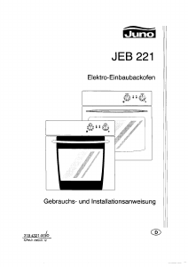 Bedienungsanleitung Juno JEB221E Backofen