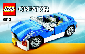 Manual de uso Lego set 6913 Creator Descapotable azul