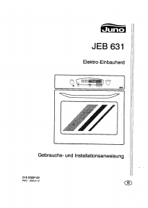 Bedienungsanleitung Juno JEB631B Backofen