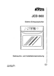 Bedienungsanleitung Juno JEB860E Backofen