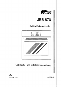 Bedienungsanleitung Juno JEB870S Backofen