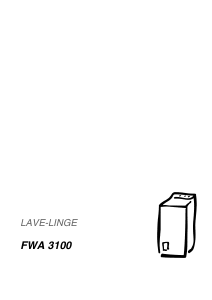 Mode d’emploi Faure FWA3100 Lave-linge