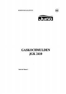 Bedienungsanleitung Juno JGK2410LPG Kochfeld