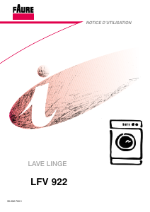 Mode d’emploi Faure LFV922 Lave-linge