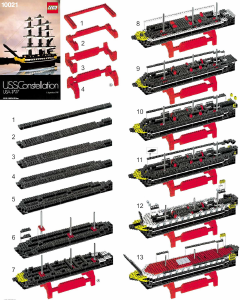 Manual Lego set 10021 Creator USS constellation