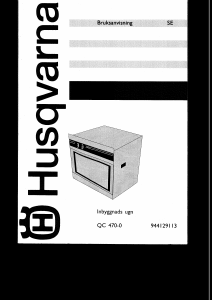 Bruksanvisning Husqvarna QC470-0 Ugn