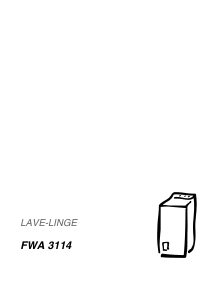 Mode d’emploi Faure FWA3114 Lave-linge