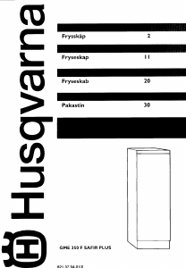 Bruksanvisning Husqvarna GME120F Fryser