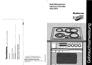 Bedienungsanleitung Buderus-Le Maitre HEE6476.1 Herd